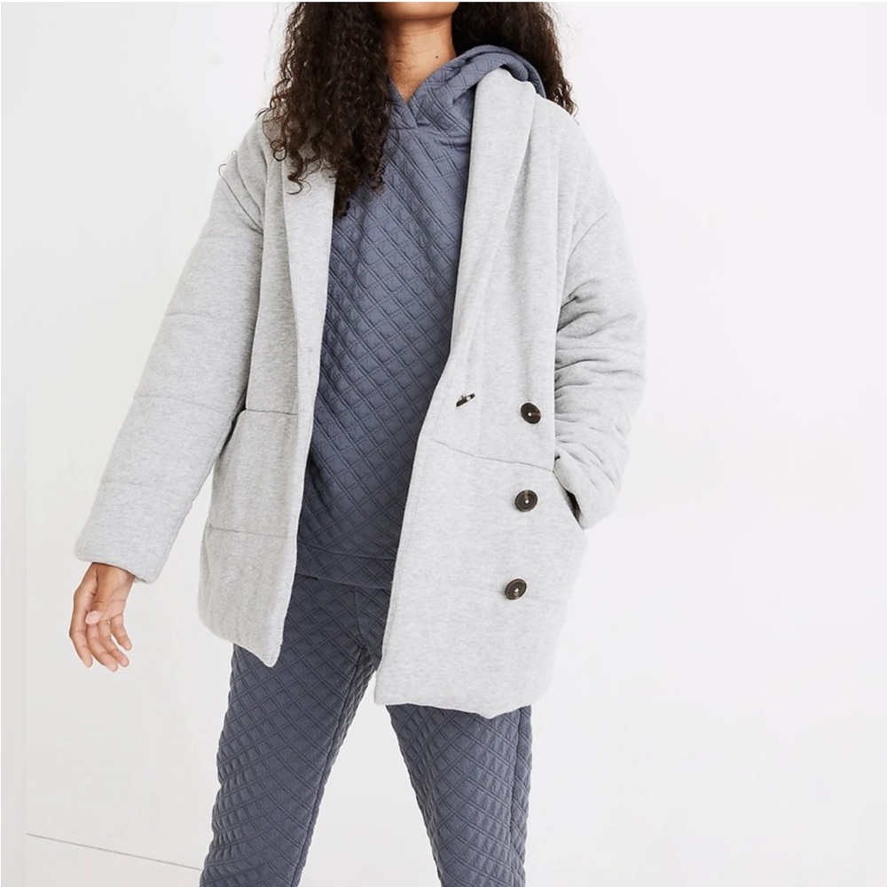Madewell Sweatshirt Puffer Coat Sz XS